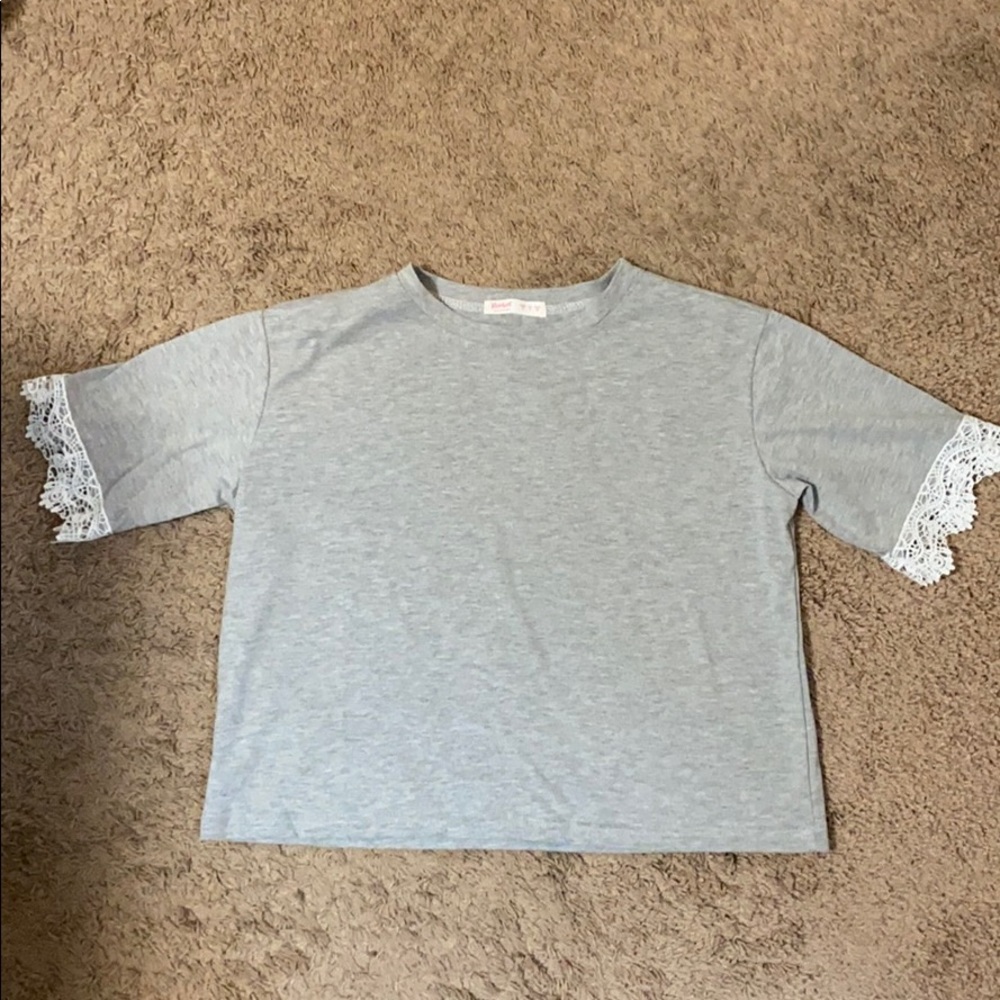 Grey Crop Top